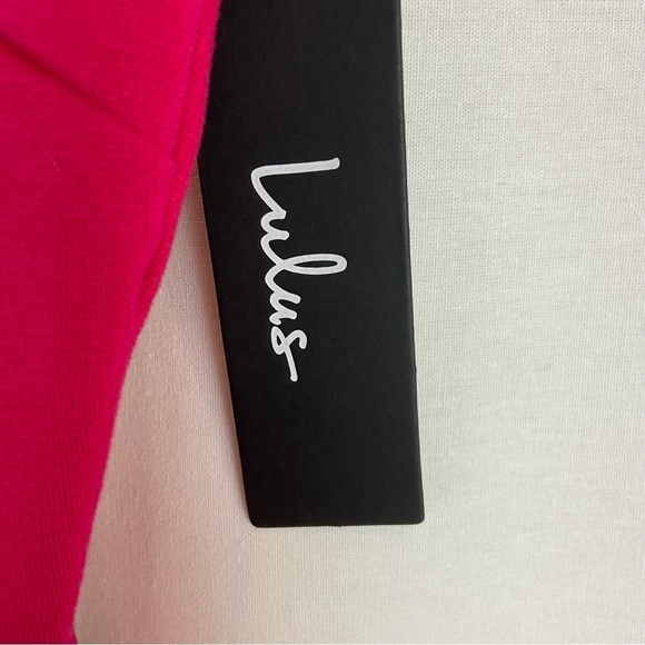 Lulu’s Hot Pink Spaghetti Strap Mini Slip Dress Barbie Glam Party Clubbing NEW - Picture 5 of 8